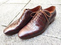 brown croco-print wholecut oxfords by Rozsnyai handmade shoes (6) (Copy)